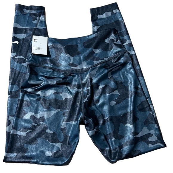Blue Nike One camo print full Length leggings size small - Picture 2 of 4